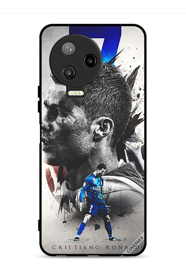 غطاء حماية لهاتف Infinix Note 12 Pro 4G بخلفية كريستيانو رونالدو