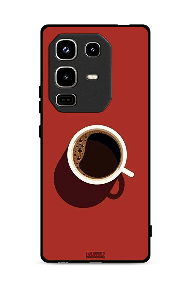 غطاء حماية لهاتف Infinix Note 50 Pro 4G بفن فنجان القهوة