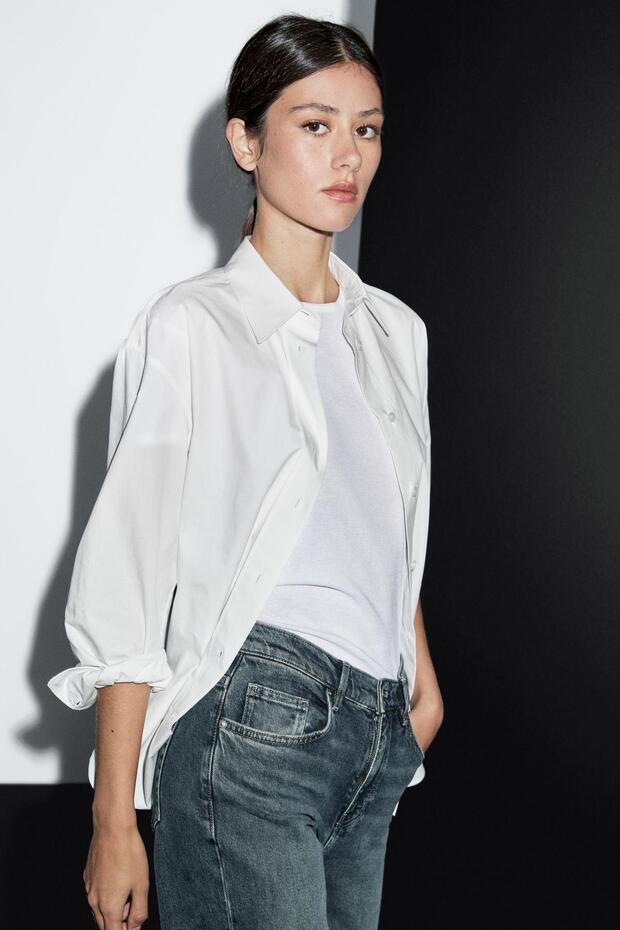 Orta bel İspanyol paça jean - 2