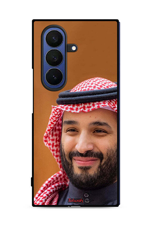 غطاء حماية لهاتف سامسونج جالكسي زد فولد 7 محمد بن سلمان