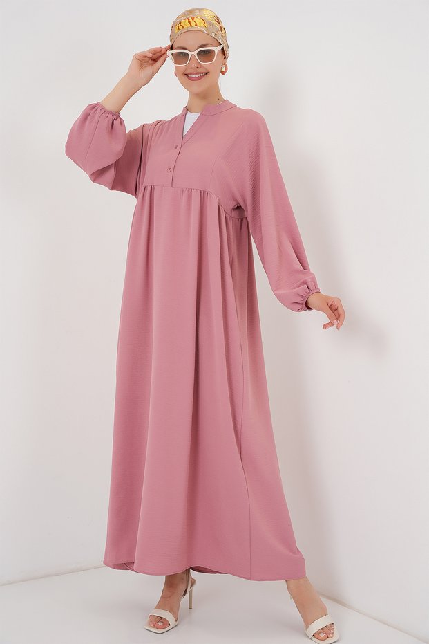 Women's Long Hijab Dress Dusty Rose 1017