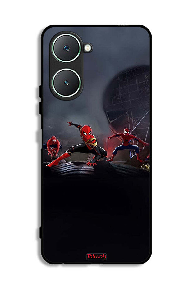 غطاء حماية لهاتف Vivo Y18i 4G بتصميم ثلاث عناكب