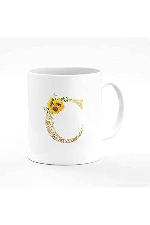 Designer Printed Coffee Mug 11oz Ceramic Personalised Gift Mugs Cup - Custom Monogram Init