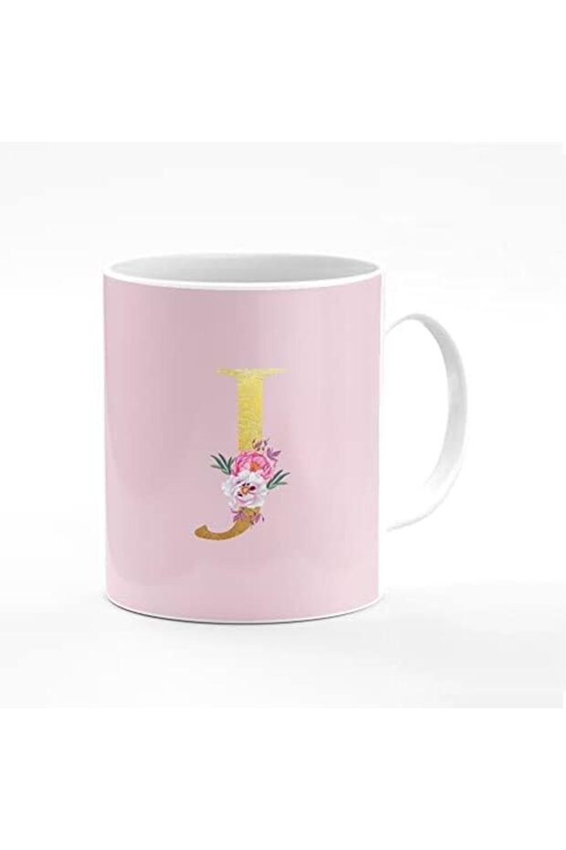 Designer Printed Coffee Mug 11oz Ceramic Personalised Gift Mugs Cup - Custom Monogram Init