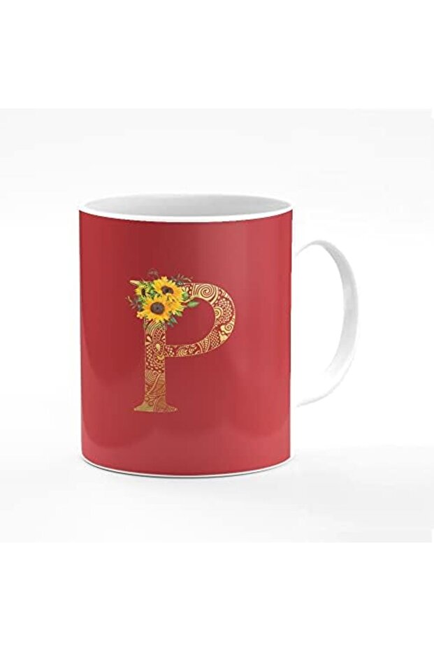 Designer Printed Coffee Mug 11oz Ceramic Personalised Gift Mugs Cup - Custom Monogram Init