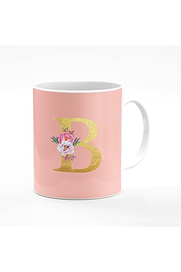 Designer Printed Coffee Mug 11oz Ceramic Personalised Gift Mugs Cup - Custom Monogram Init