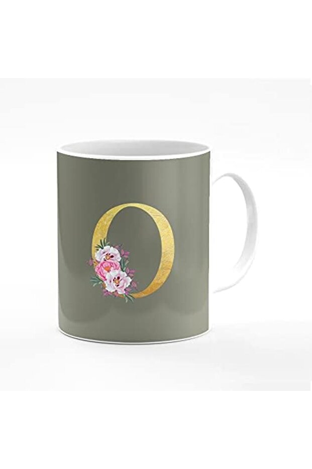 Designer Printed Coffee Mug 11oz Ceramic Personalised Gift Mugs Cup -Custom Monogram Initi