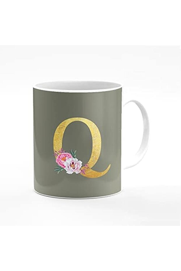 Designer Printed Coffee Mug 11oz Ceramic Personalised Gift Mugs Cup - Custom Monogram Init