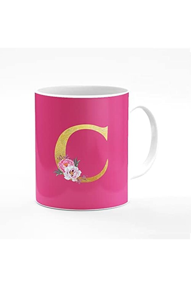 Designer Printed Coffee Mug 11oz Ceramic Personalised Gift Mugs Cup - Custom Monogram Init