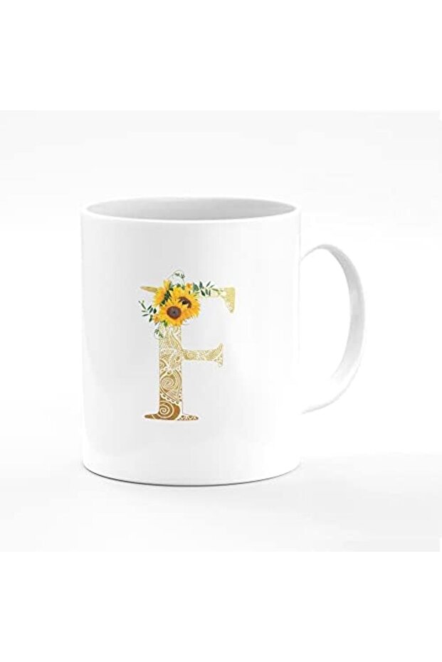 Designer Printed Coffee Mug 11oz Ceramic Personalised Gift Mugs Cup - Custom Monogram Init