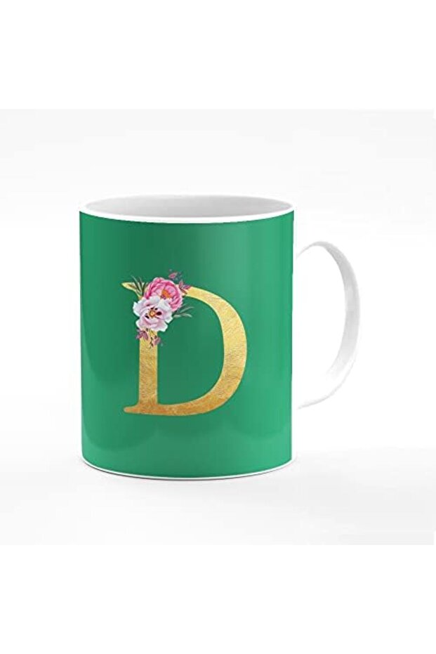 Designer Printed Coffee Mug 11oz Ceramic Personalised Gift Mugs Cup - Custom Monogram Init