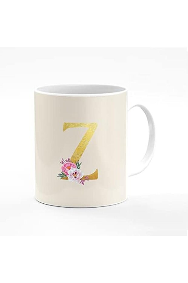 Designer Printed Coffee Mug 11oz Ceramic Personalised Gift Mugs Cup - Custom Monogram Init