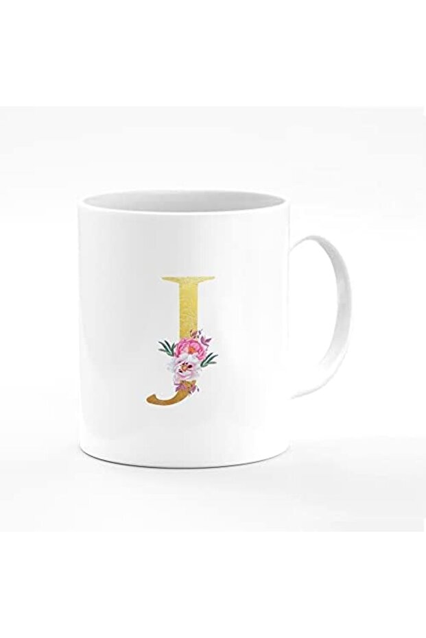 Designer Printed Coffee Mug 11oz Ceramic Personalised Gift Mugs Cup -Custom Monogram Initi