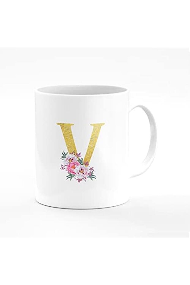 Designer Printed Coffee Mug 11oz Ceramic Personalised Gift Mugs Cup -Custom Monogram Initi