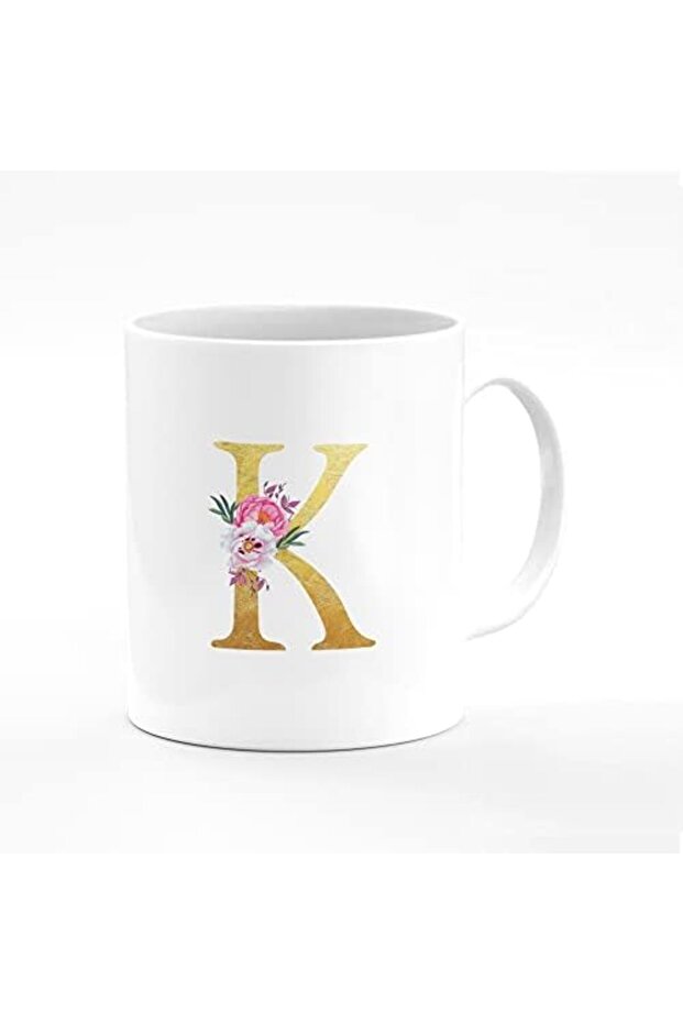 Designer Printed Coffee Mug 11oz Ceramic Personalised Gift Mugs Cup - Custom Monogram Init