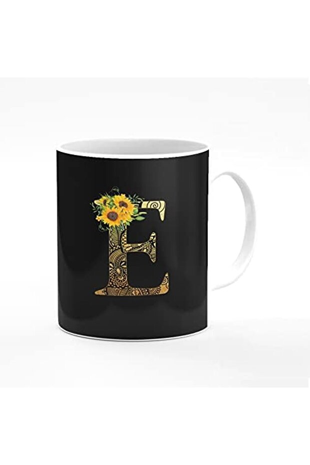 Designer Printed Coffee Mug 11oz Ceramic Personalised Gift Mugs Cup - Custom Monogram Init