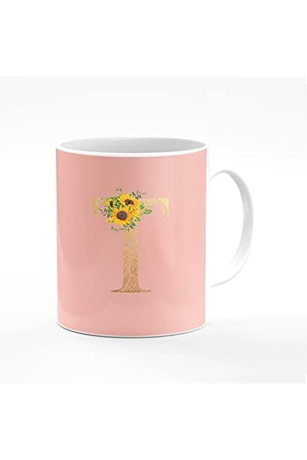 Designer Printed Coffee Mug 11oz Ceramic Personalised Gift Mugs Cup -Custom Monogram Initi