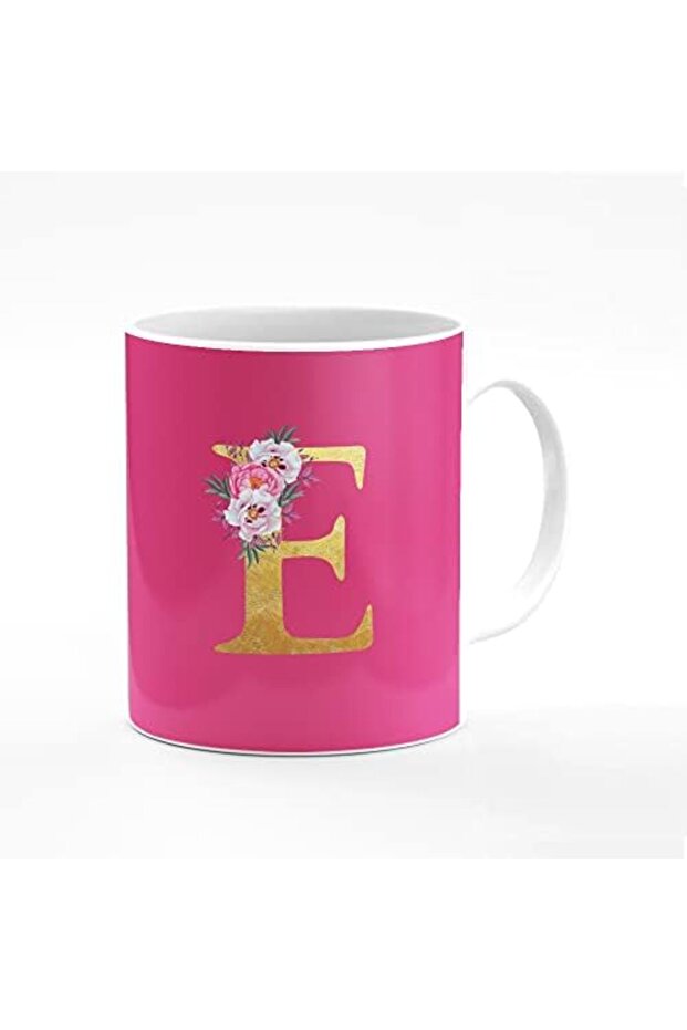 Designer Printed Coffee Mug 11oz Ceramic Personalised Gift Mugs Cup -Custom Monogram Initi
