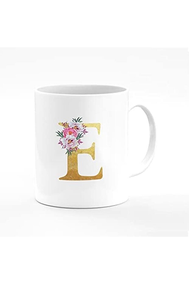 Designer Printed Coffee Mug 11oz Ceramic Personalised Gift Mugs Cup -Custom Monogram Initi