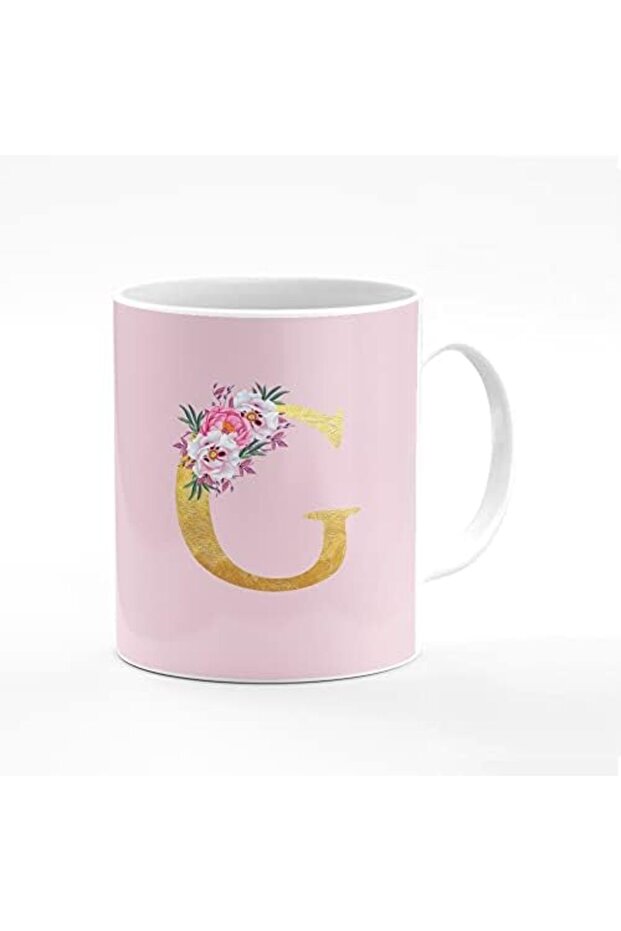 Designer Printed Coffee Mug 11oz Ceramic Personalised Gift Mugs Cup - Custom Monogram Init