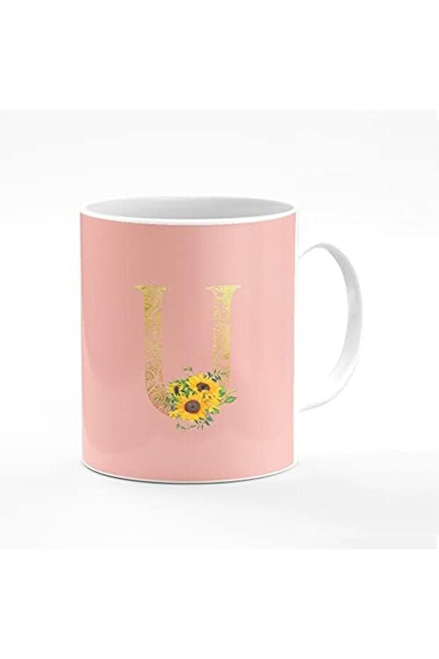 Designer Printed Coffee Mug 11oz Ceramic Personalised Gift Mugs Cup - Custom Monogram Init