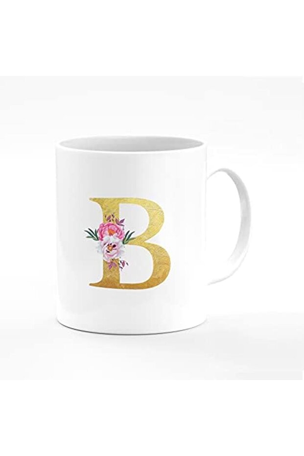 Designer Printed Coffee Mug 11oz Ceramic Personalised Gift Mugs Cup -Custom Monogram Initi