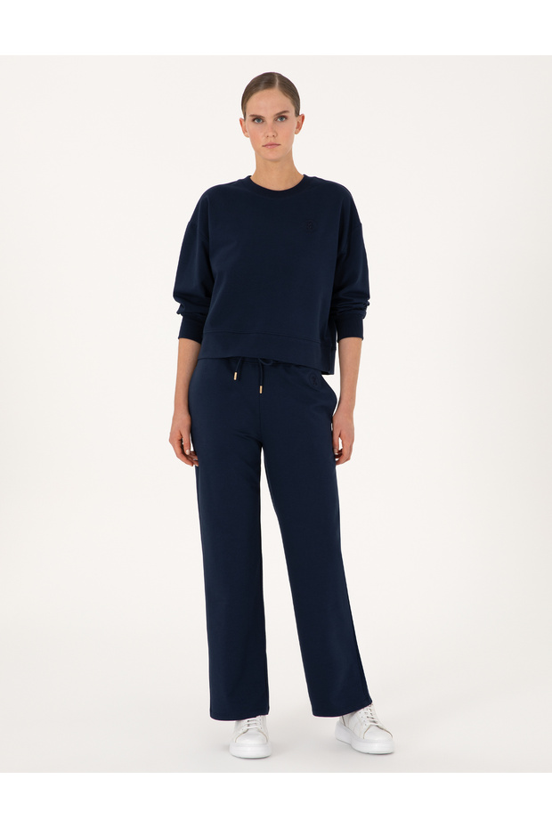 Navy Blue Loose Fit Sweatpants 50314964-Vr033