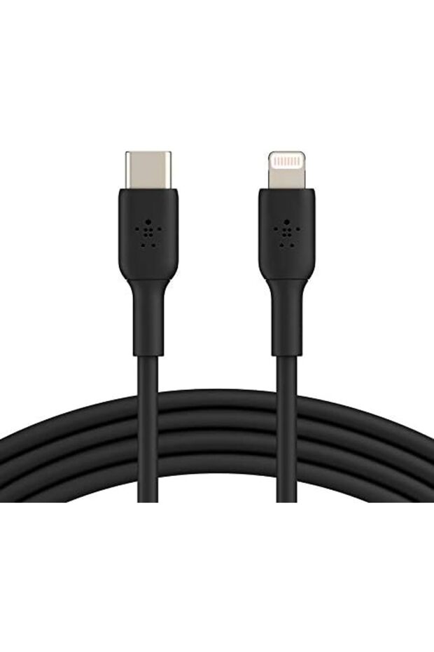 كابل USB-C إلى Lightning للشحن السريع، أسود، 1 متر