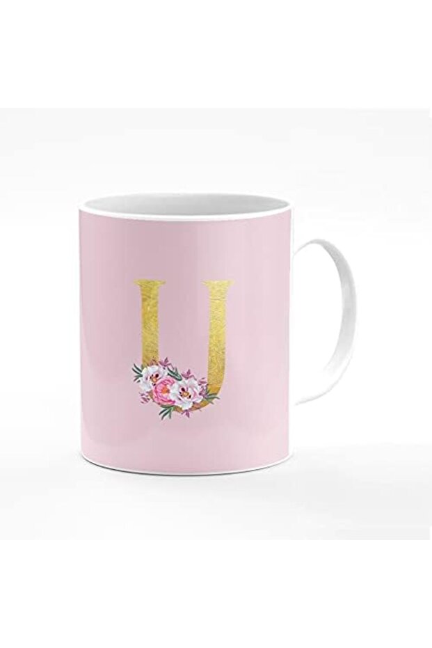 Designer Printed Coffee Mug 11oz Ceramic Personalised Gift Mugs Cup - Custom Monogram Init
