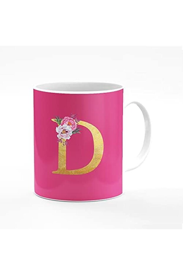 Designer Printed Coffee Mug 11oz Ceramic Personalised Gift Mugs Cup -Custom Monogram Initi