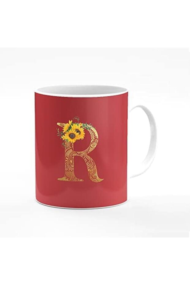 Designer Printed Coffee Mug 11oz Ceramic Personalised Gift Mugs Cup - Custom Monogram Init