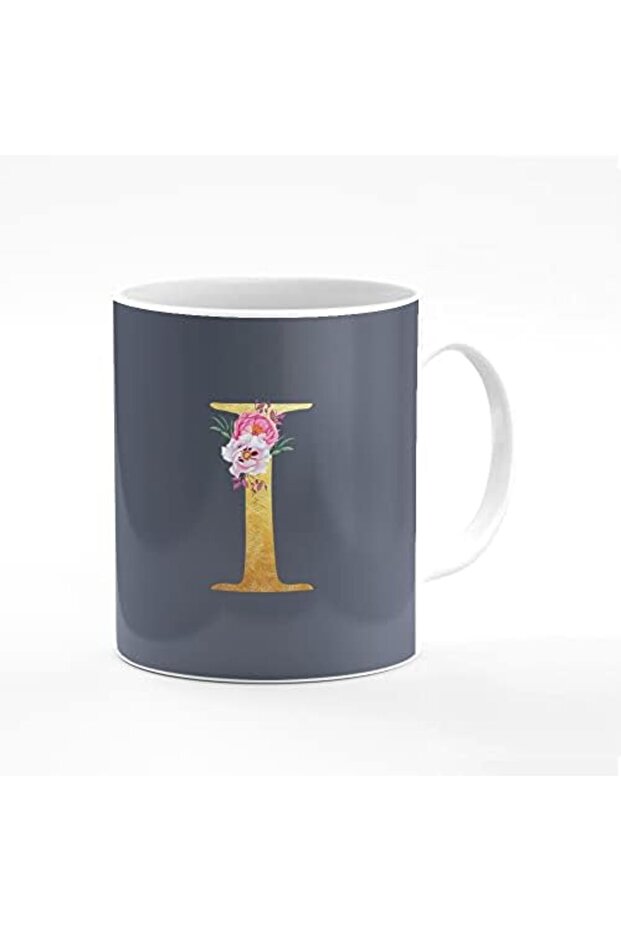 Designer Printed Coffee Mug 11oz Ceramic Personalised Gift Mugs Cup - Custom Monogram Init