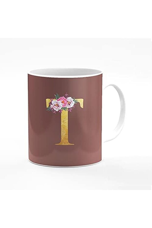 Designer Printed Coffee Mug 11oz Ceramic Personalised Gift Mugs Cup -Custom Monogram Initi