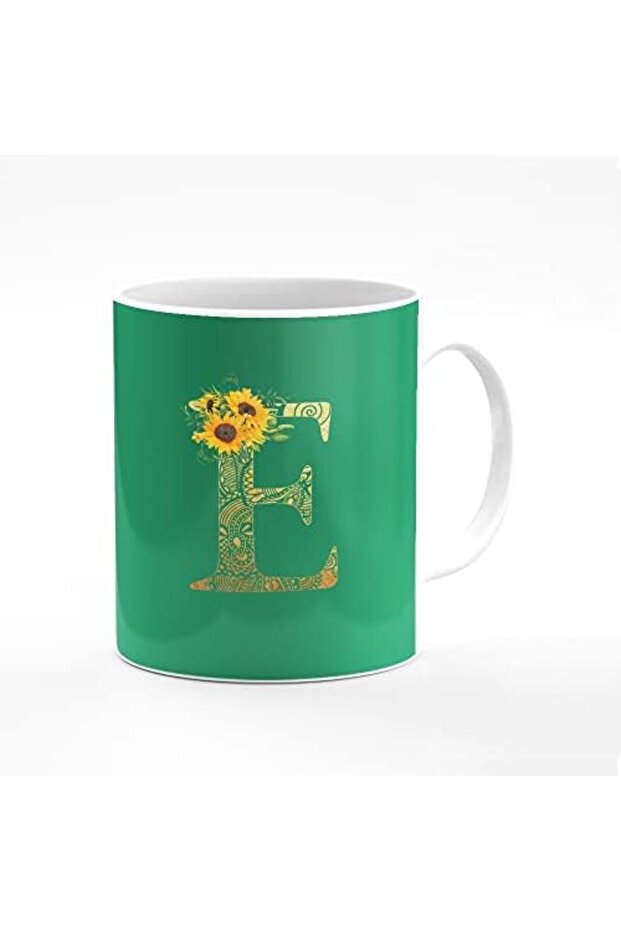 Designer Printed Coffee Mug 11oz Ceramic Personalised Gift Mugs Cup - Custom Monogram Init