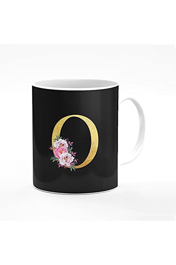 Designer Printed Coffee Mug 11oz Ceramic Personalised Gift Mugs Cup -Custom Monogram Initi