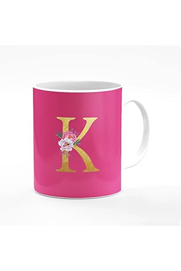 Designer Printed Coffee Mug 11oz Ceramic Personalised Gift Mugs Cup - Custom Monogram Init