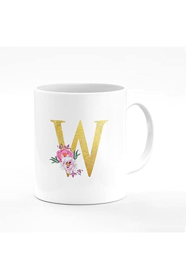 Designer Printed Coffee Mug 11 oz Ceramic Personalised Gift Mugs Cup - Custom Monogram Ini