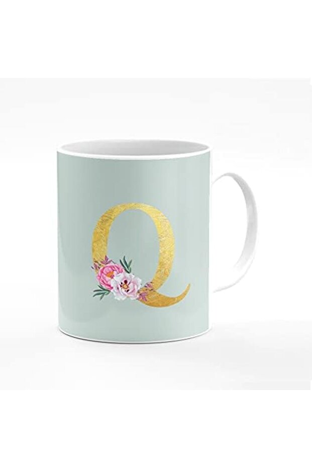Designer Printed Coffee Mug 11oz Ceramic Personalised Gift Mugs Cup - Custom Monogram Init