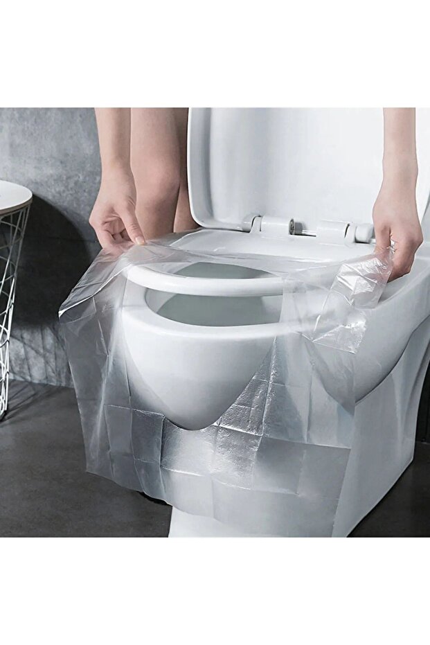 Hijyenik Klozet Kapağı Poşeti Tek Seferlik Klozet Kapağı Kılıfı 50 Adet Kullan At - 3
