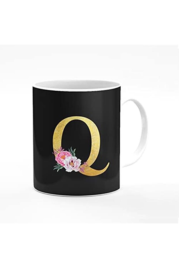 Designer Printed Coffee Mug 11oz Ceramic Personalised Gift Mugs Cup -Custom Monogram Initi