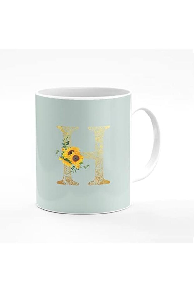 Designer Printed Coffee Mug 11oz Ceramic Personalised Gift Mugs Cup - Custom Monogram Init
