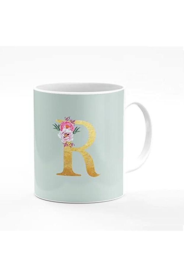 Designer Printed Coffee Mug 11oz Ceramic Personalised Gift Mugs Cup - Custom Monogram Init