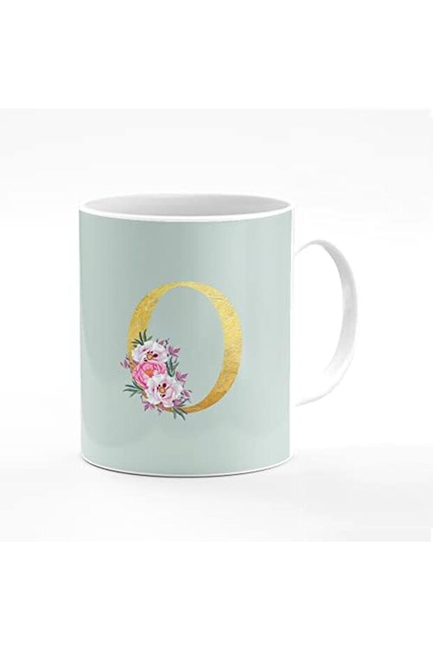 Designer Printed Coffee Mug 11oz Ceramic Personalised Gift Mugs Cup -Custom Monogram Initi