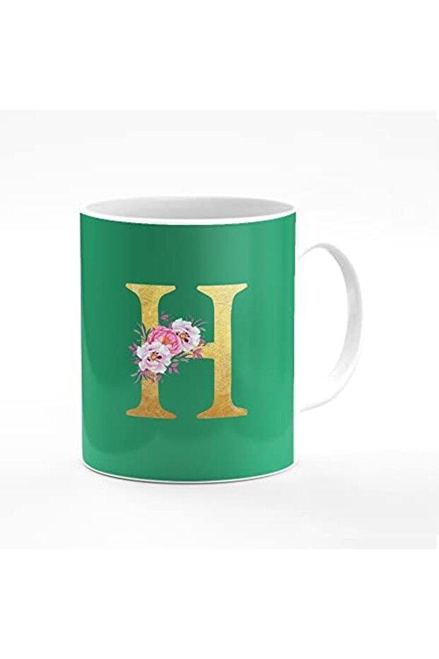 Designer Printed Coffee Mug 11oz Ceramic Personalised Gift Mugs Cup - Custom Monogram Init