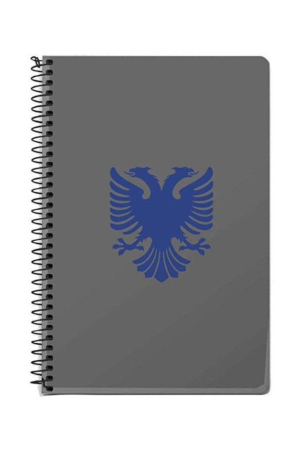 Albanian Eagle A5 Spiral Notebook Grey/Blue