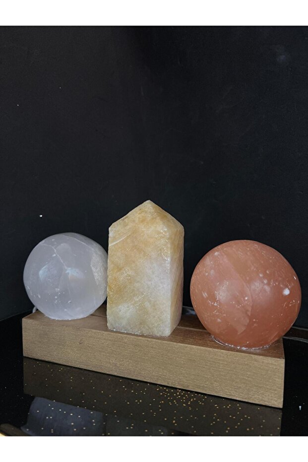 Selenit Küre Strin Kule 3lü Lamba - 3