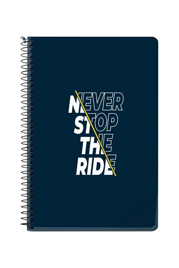 دفتر ملاحظات مطبوع عليه Never Stop The Ride بمقاس A5 ومُجلّد حلزونيًا - 1