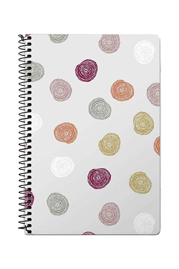 دفتر ملاحظات دائري A5 حلزوني رمادي - 1