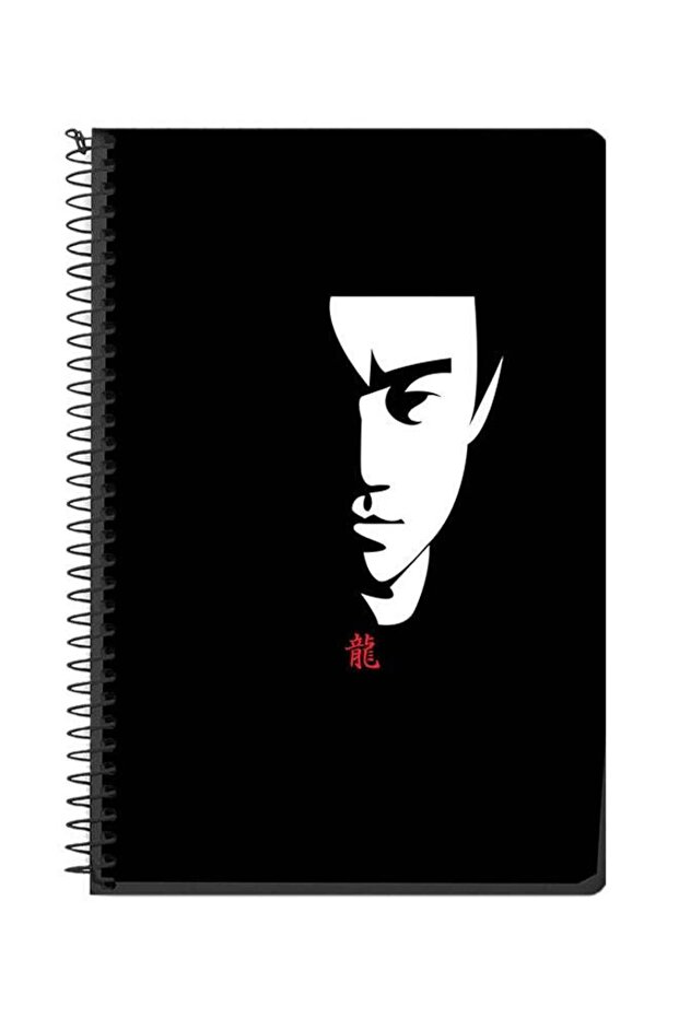 Tribite - Bruce Lee A5 Spiral Notebook Black