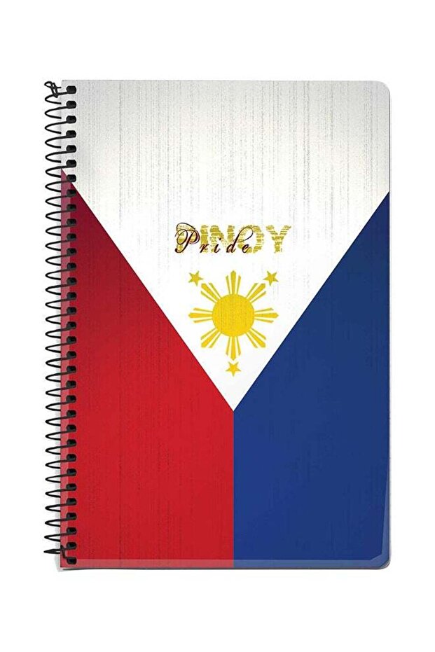 Pinoy Pride A5 Spiral Notebook Red/Blue/White